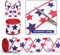 Red White and Blue Ribbon Patriotic Ribbons Burlap Stars Wired Ribbons 2.5 Inch 4th of July Ribbon Decor for Independence Day Memorial Day Wreaths